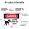 Signmission Guard Dogs On Duty Danger Sign, Aluminum, 10in W x 7in L, 2PK OS-2PACK-DS-A-710-L-1286 - alternate 6